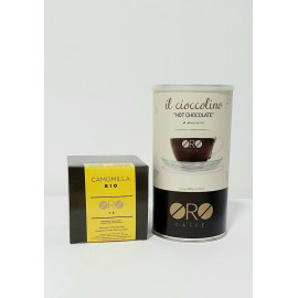 Pachet Promo Ciocolata calda Oro Caffe + Ceai Bio 